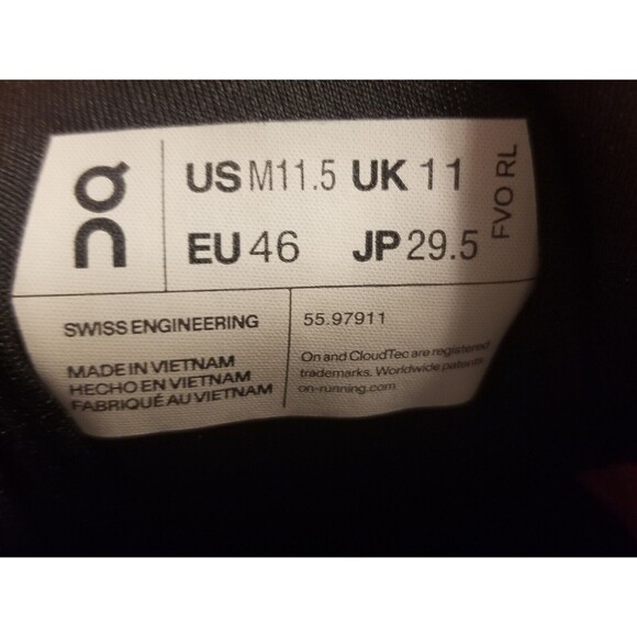 On Cloudgo Men's Size 11.5 Mahogany Orange Black Running Shoes Sneakers 55.97911 - Picture 6 of 6